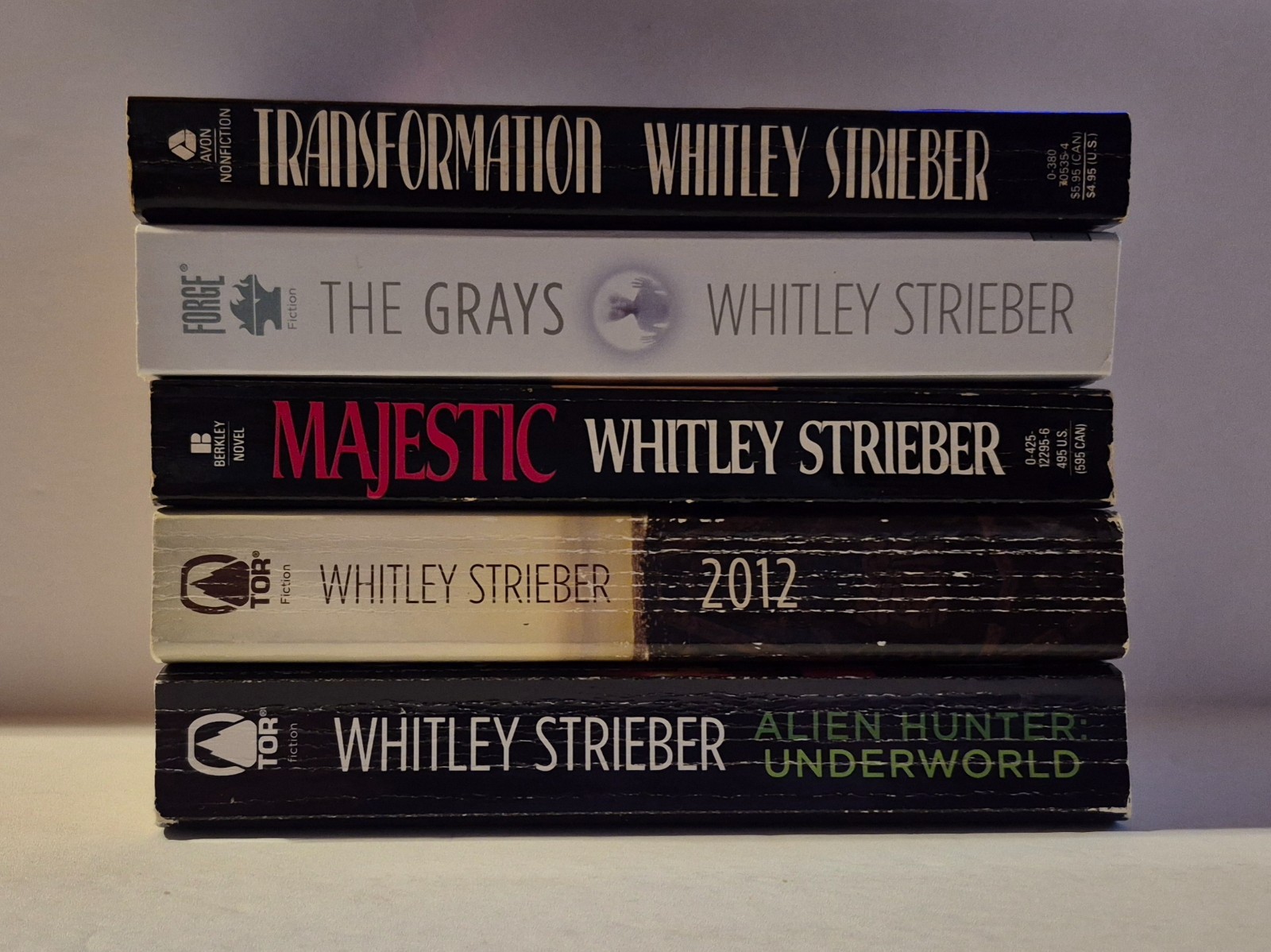 Whitley Strieber Lot of 5 PB books Fiction and Non-fiction good preowned