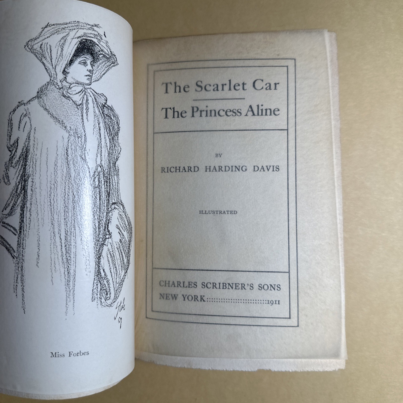 The Scarlet Car and The Princess Aline by Richard Harding Davis 1911 HC 25A1218