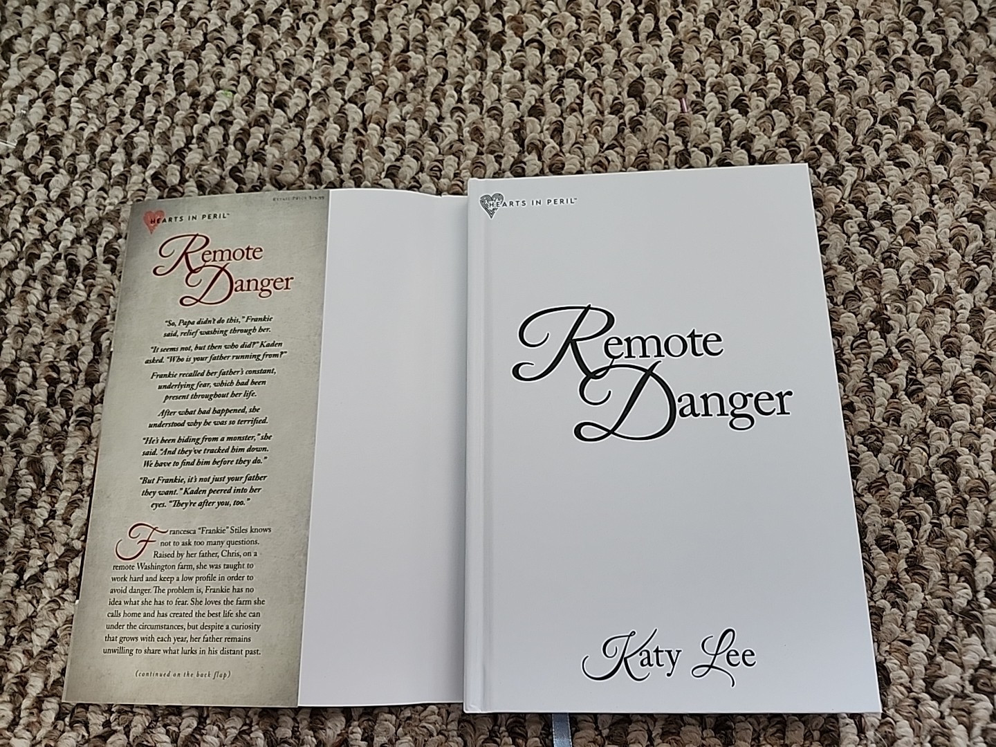 Remote Danger by Katy Lee HCDJ with cloth bookmark 2024 Hearts in Peril