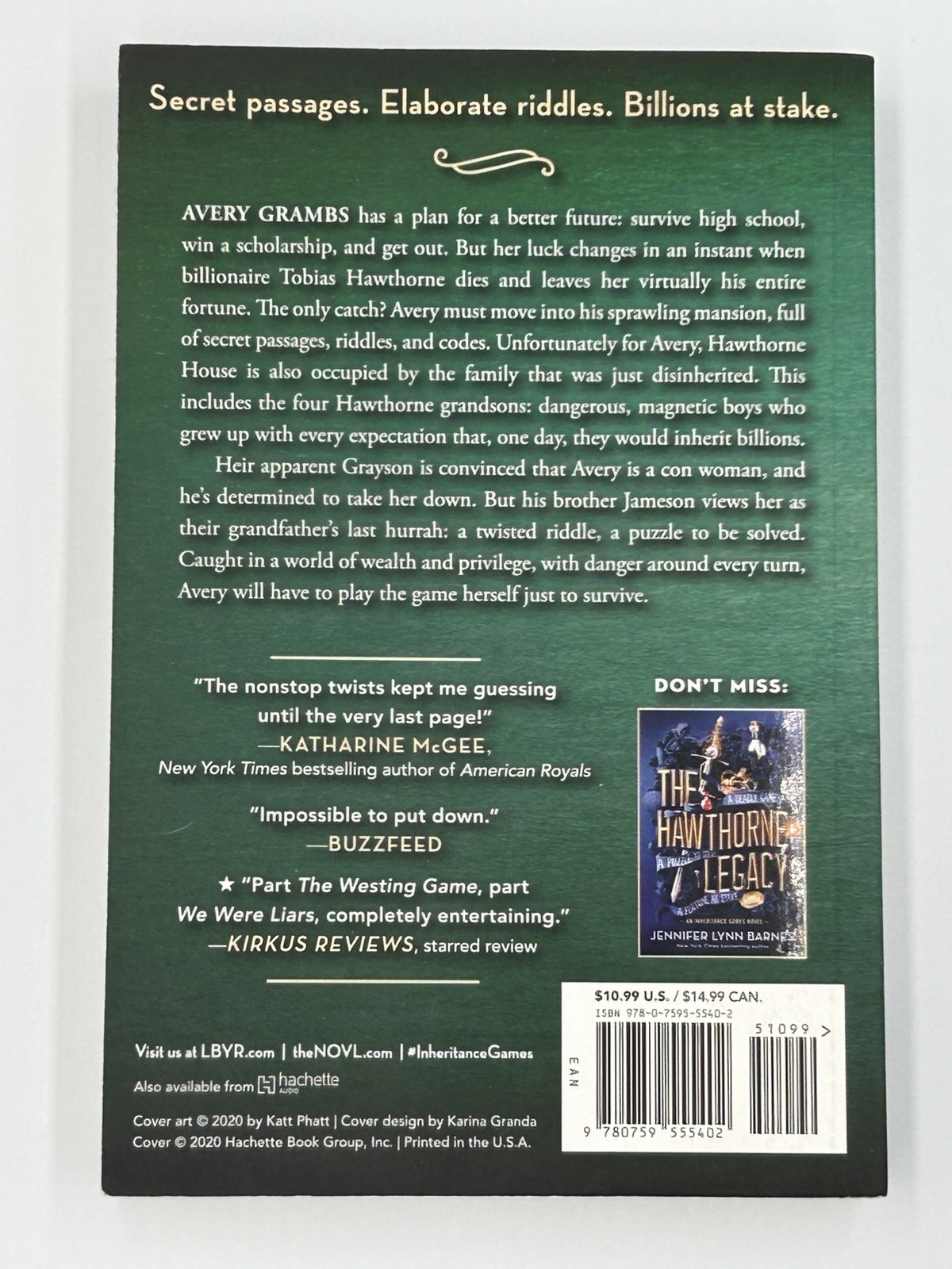 The Inheritance Games, paperback by Jennifer Lynn Barnes NEW