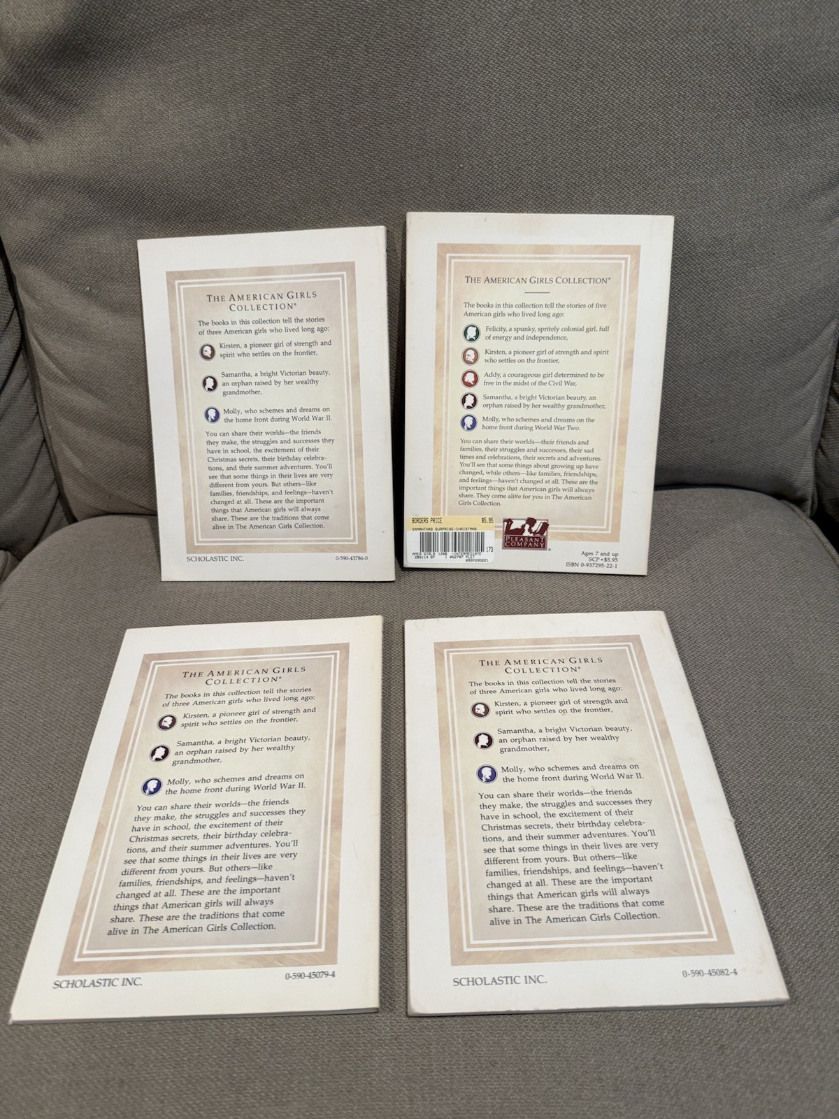Samantha An American Girl, 1,3,5,6 Paperback Books Pleasant Company and Scholast