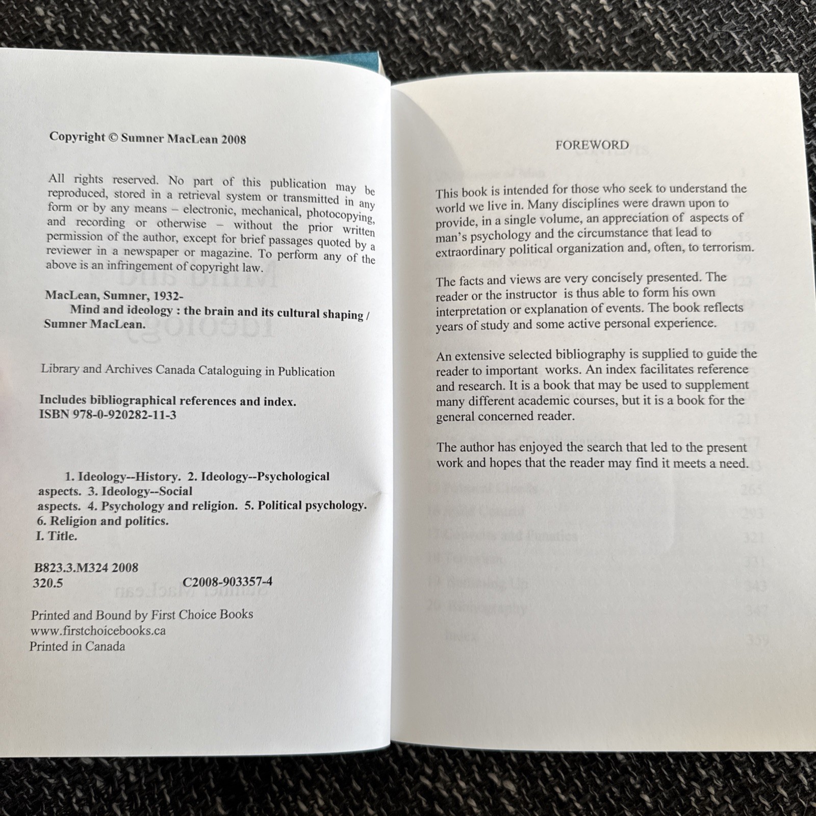 Mind And Ideology & Ideologys Handbook / Sumner Maclean Nexi Of Psychology
