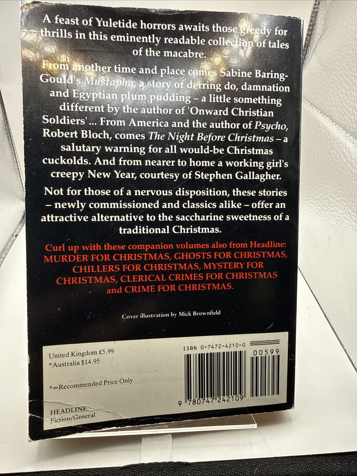 Horror for Christmas edited by Richard Dalby Trade Pb 1992 First Ed Headline
