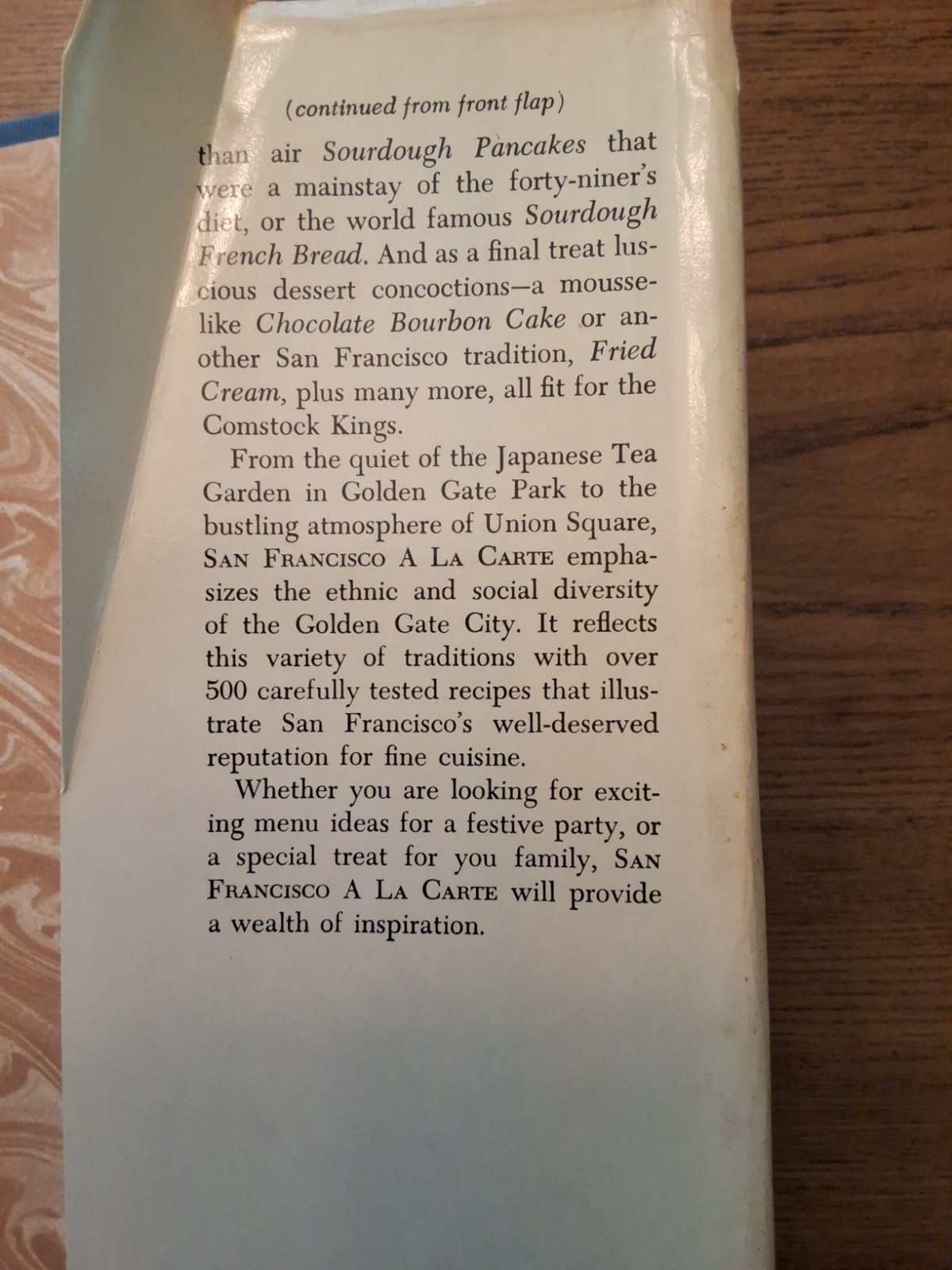 San Francisco A La Carte Cookbook Junior League Of San Francisco CA HC Vtg 1979