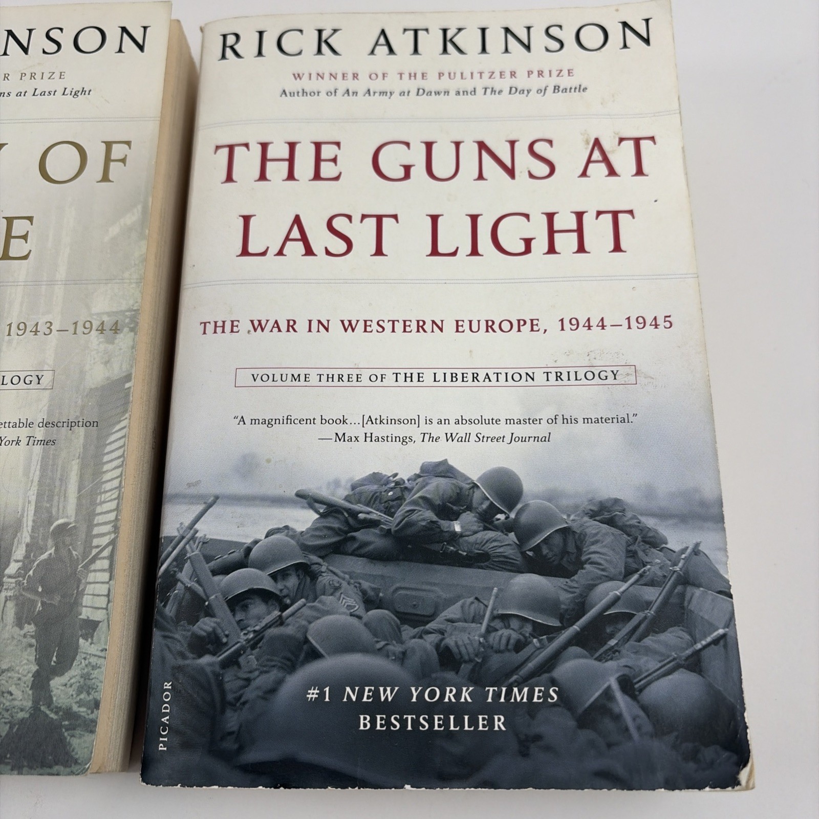 The Liberation Trilogy Soft Cover Paperback – Rick Atkinson Signed- 3 book set