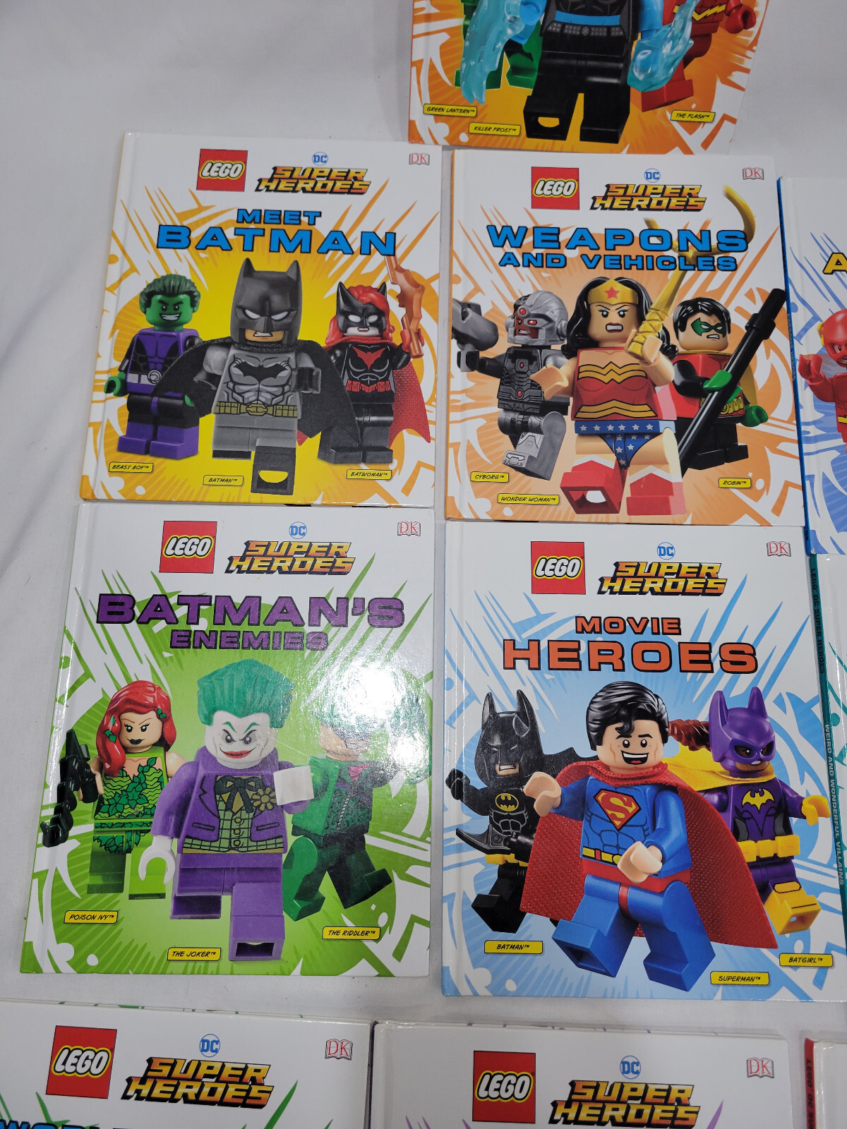 10 LEGO DC Super Heroes HC Batman World of Movie Weapons Vehicles Complete Books