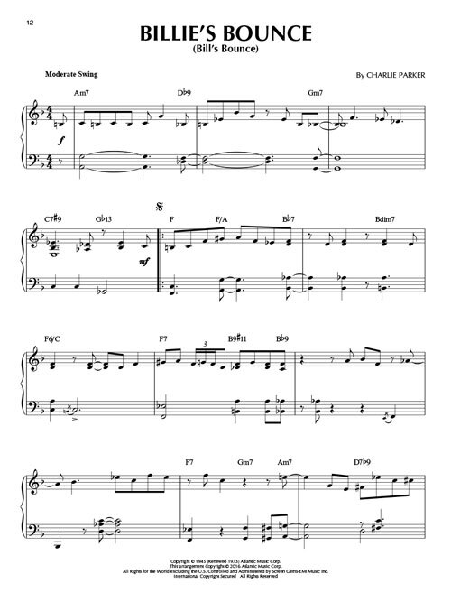 Charlie Parker Jazz Piano Solos Series Volume 40 Jazz Piano Solos
