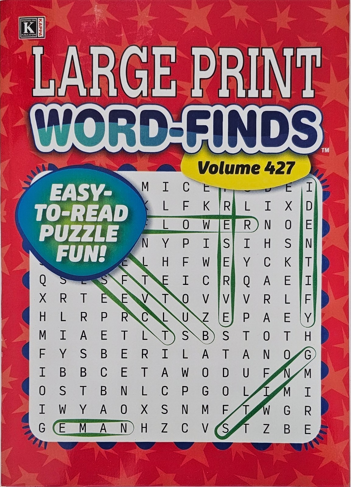 6 New Large Print Word-Finds Puzzle Books Kappa Games Vol #427-452~ Search,Hunt