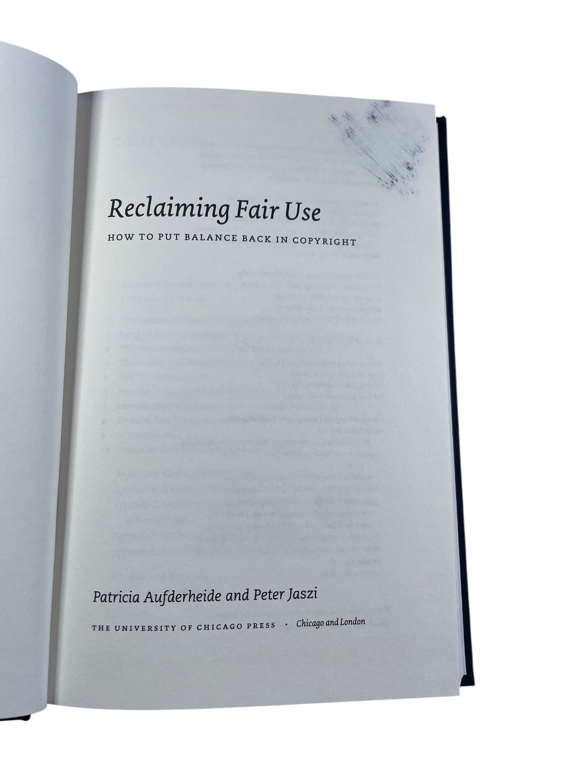 Reclaiming Fair Use Aufderheide Jaszi 2011 Copyright Law University Chicago