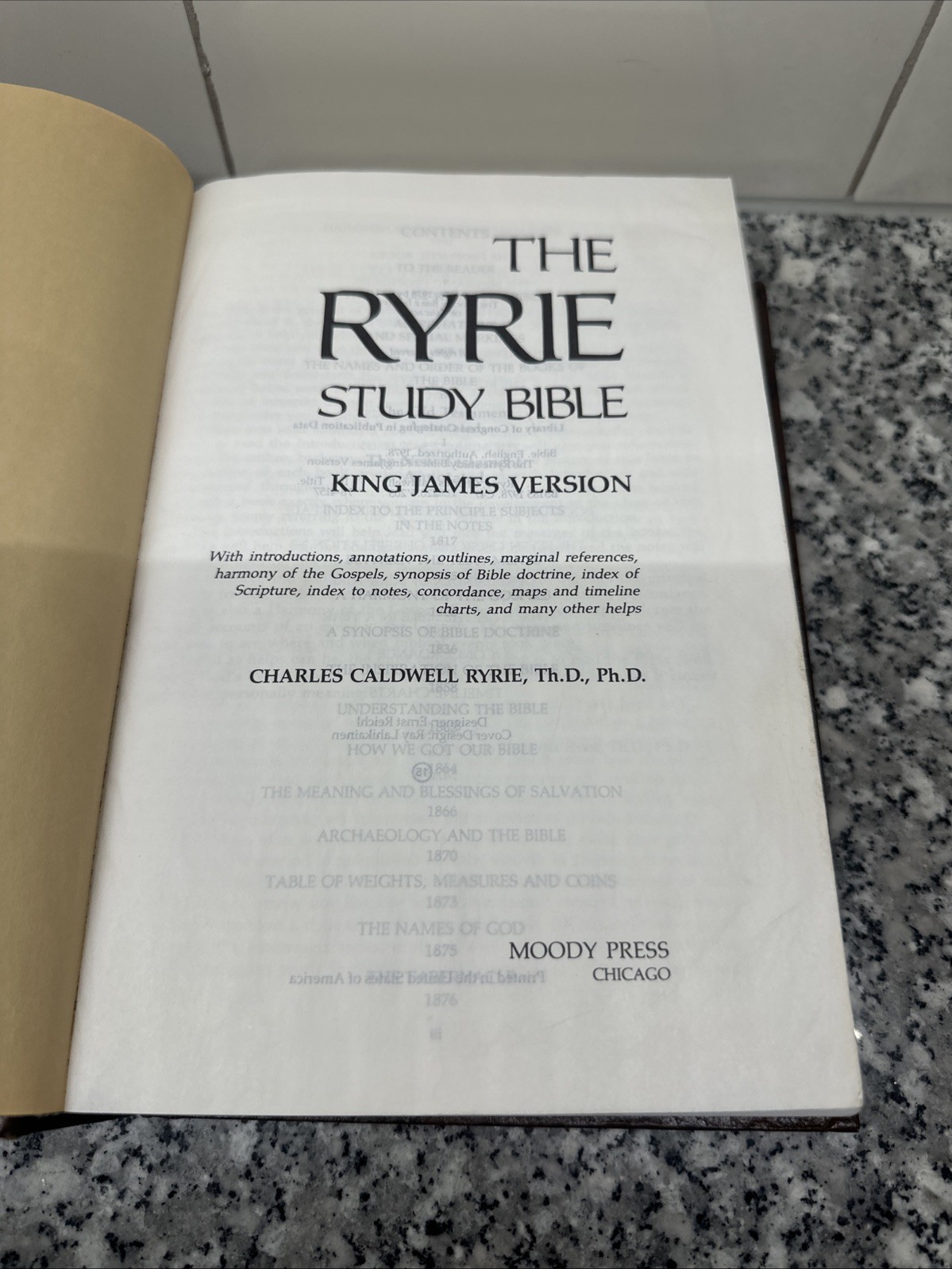 The Ryrie Study Bible King James Version 1978 Red Letter Hardcover Moody Press