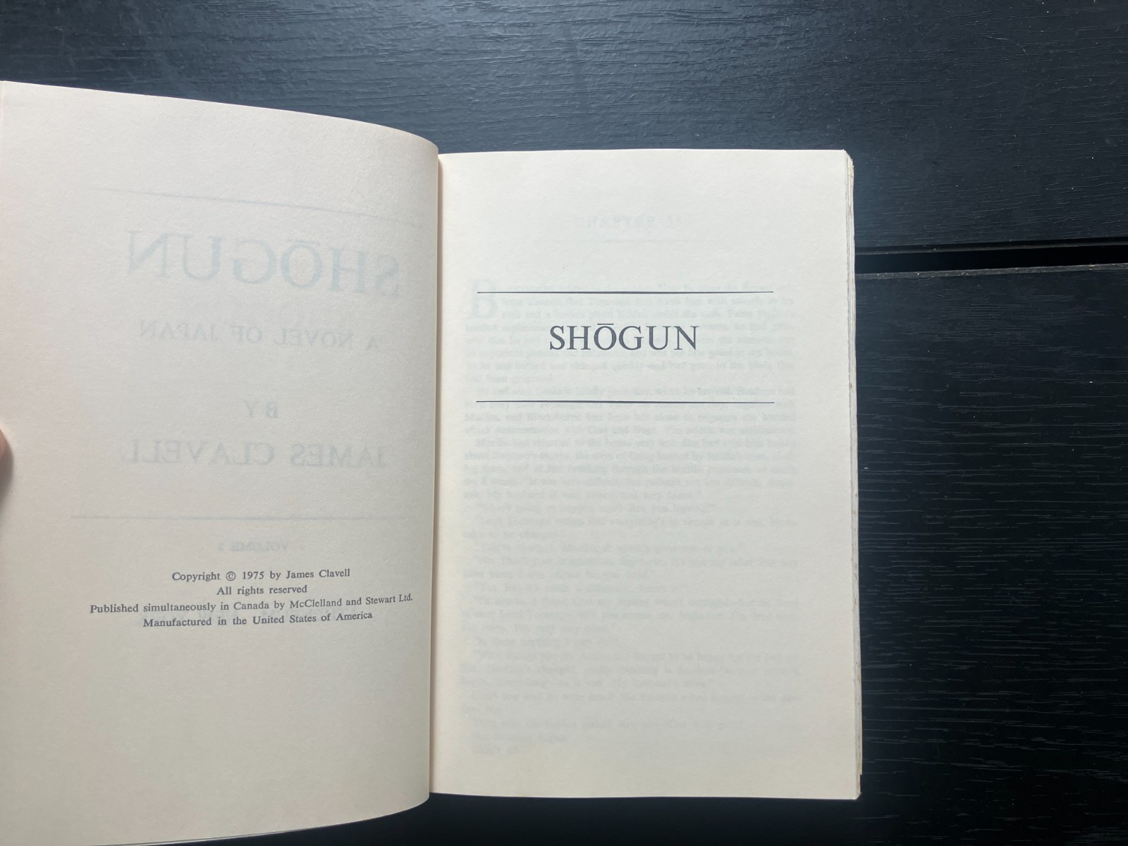 Shogun: A Novel Of Japan Volume 2, James Clavell, 1975, BCE, HC DJ