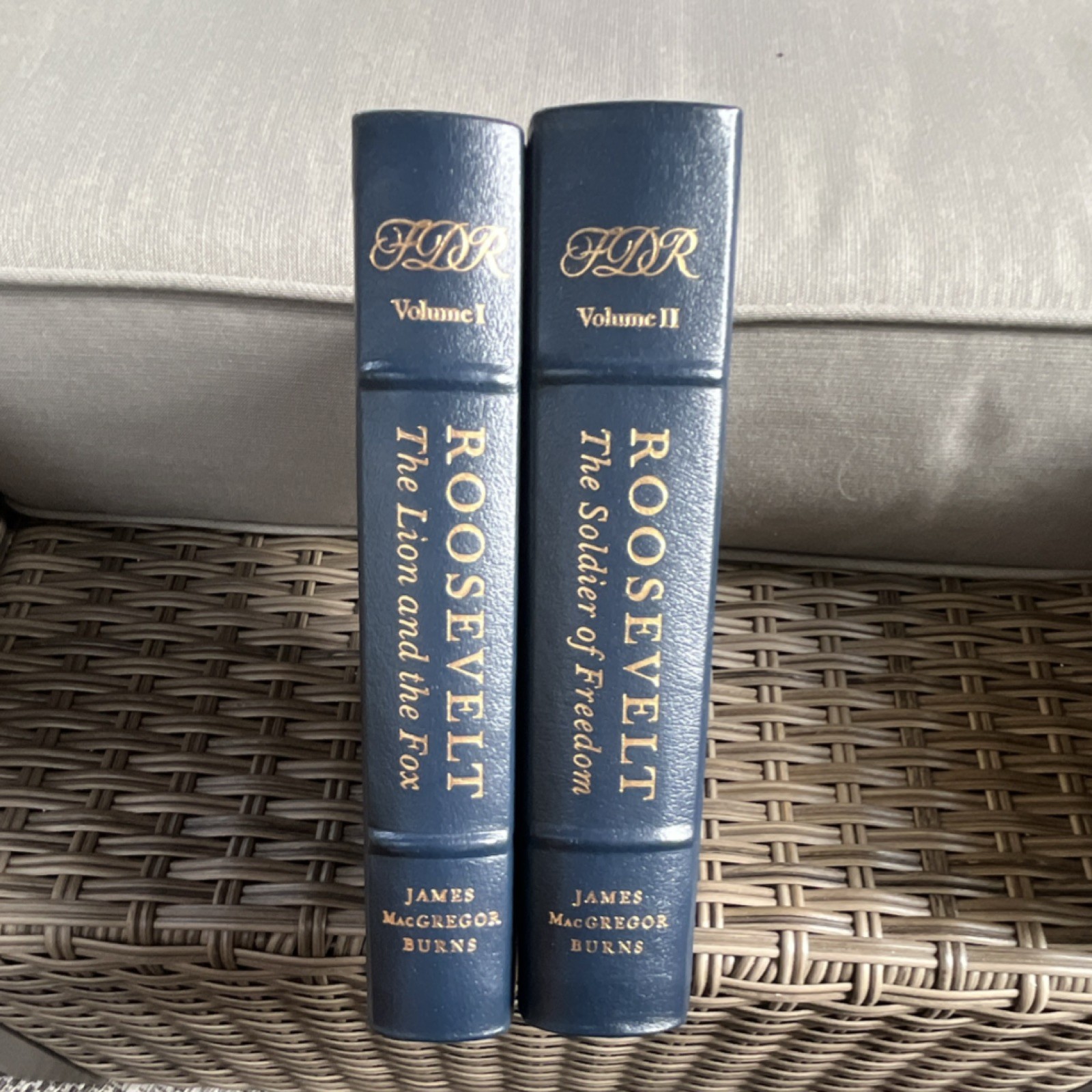 Easton Press Roosevelt Lion and the Fox / Soldier of Freedom Burns 1956 Illus