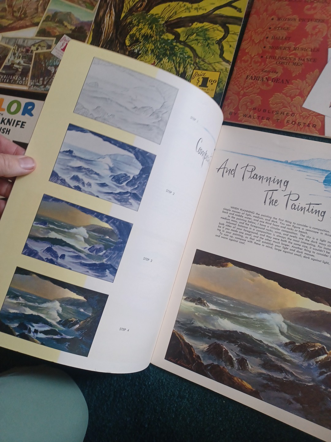 Lot of 10 Vintage WALTER T FOSTER Publication Trees Colors Abstract Landscapes