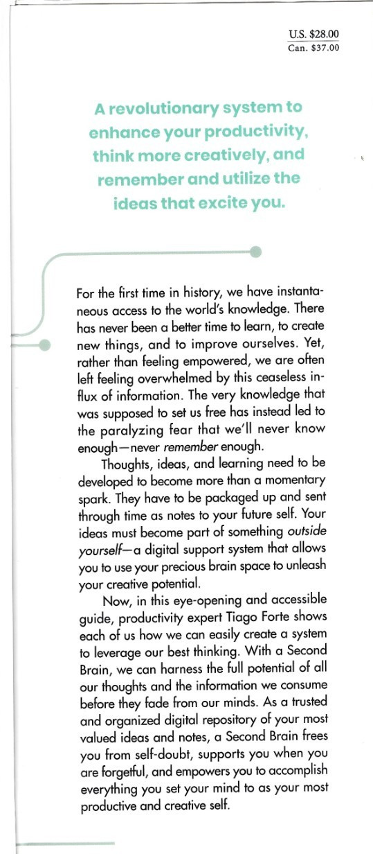 Building a Second Brain: Remember Everything, Achieve Anything/Tiago Forte HC