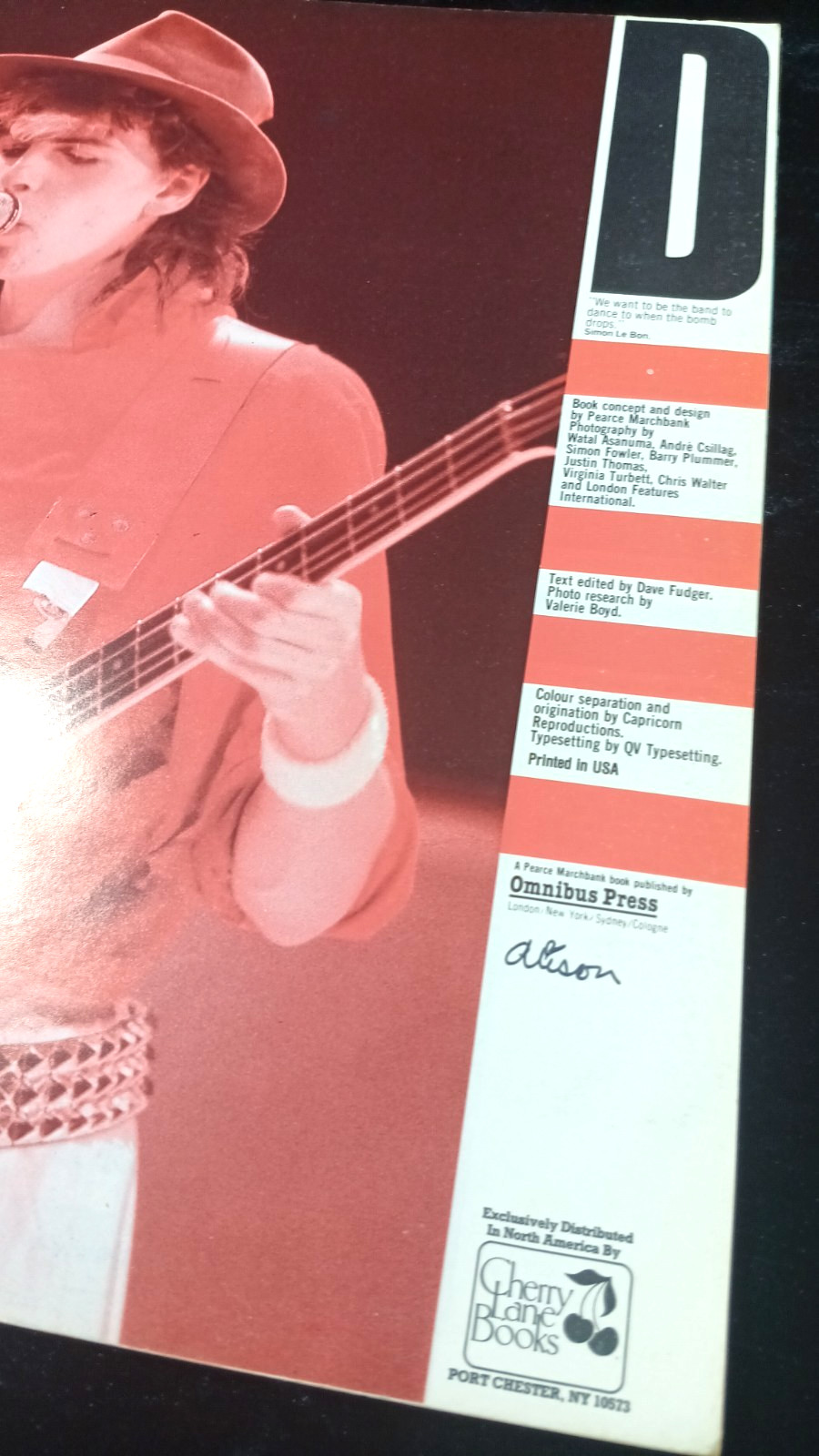 Duran Duran Soft Cover Book “In Their Own Words” 32 pages Good Condition