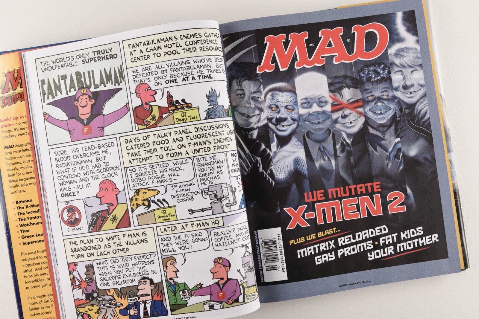 MAD ABOUT SUPER HEROES Version 2.5, 2012 1st Edition HC DJ Fall River Press VGC