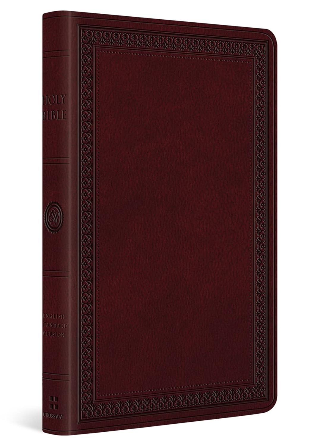 ESV Large Print Value Thinline Bible (Trutone, Mahogany, Border Design)