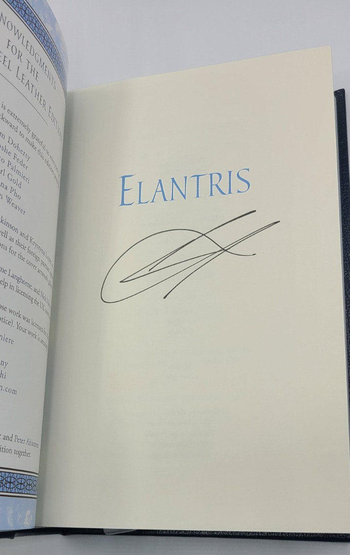 SIGNED Elantris By Brandon Sanderson LEATHERBOUND EDITION Cosmere