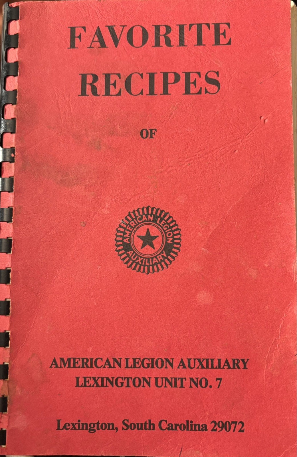 American Legion Auxiliary Cookbook Favorite Recipes 1978 Spiral Bound 158 Pages