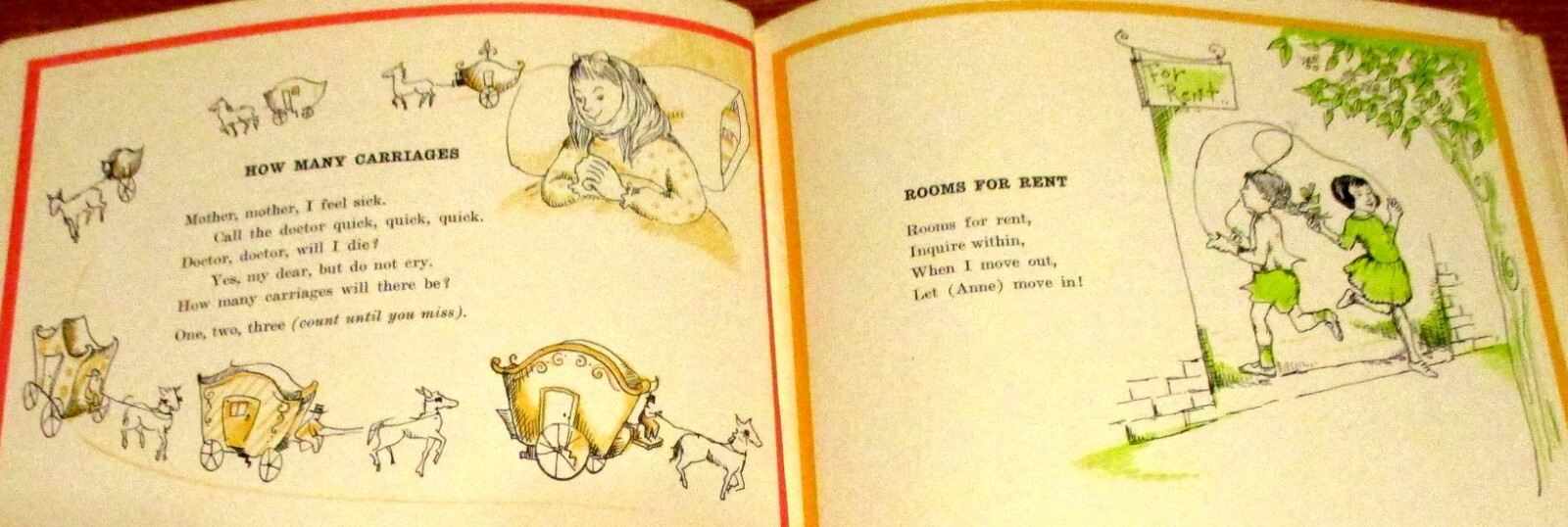 1972 Jump the Rope Jingles by Emma Vietor Worstell Softcover Book 44 Pages