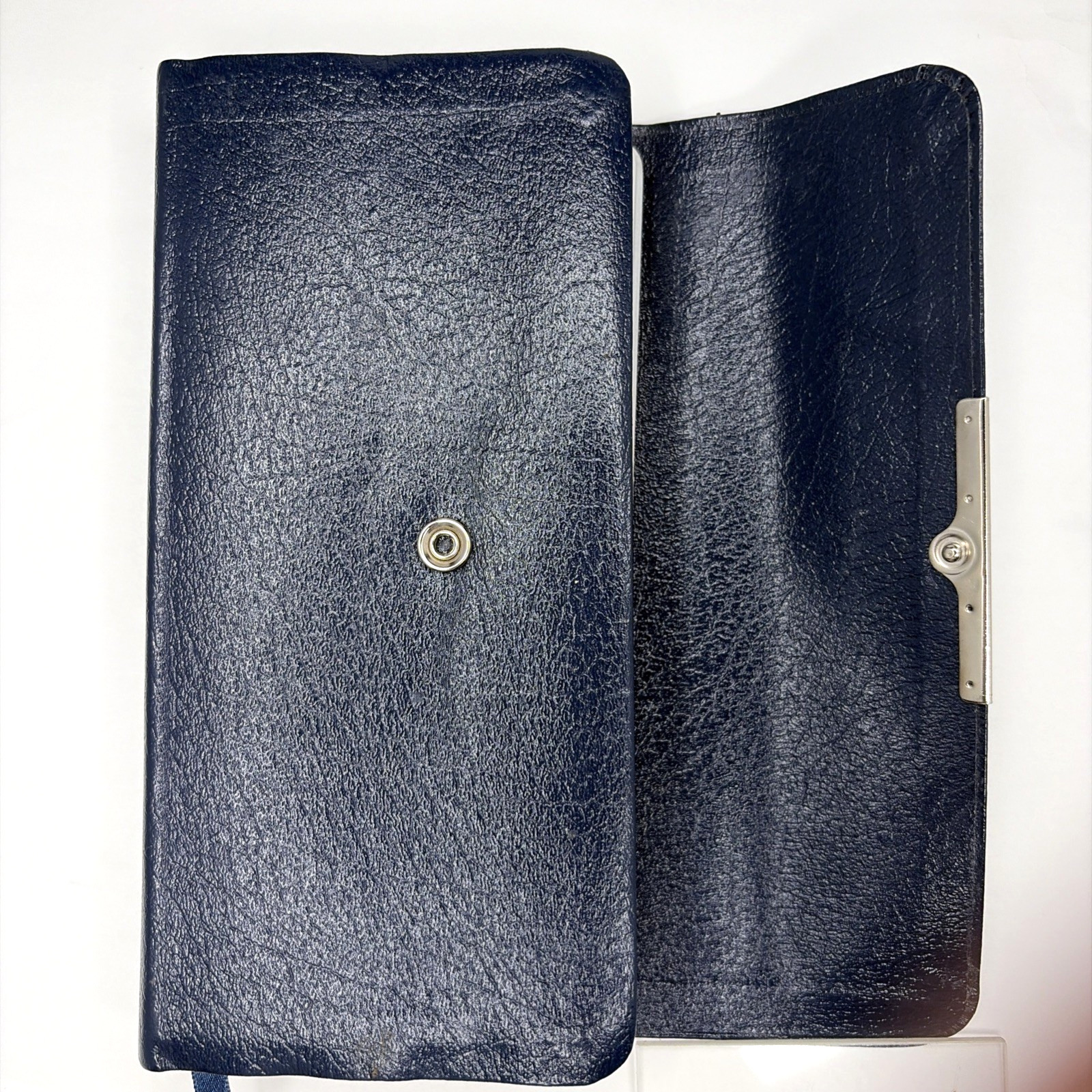 NKJV Holy Bible Nelson Publishers Bonded Leather Cover Snap 24SB Blue 1994