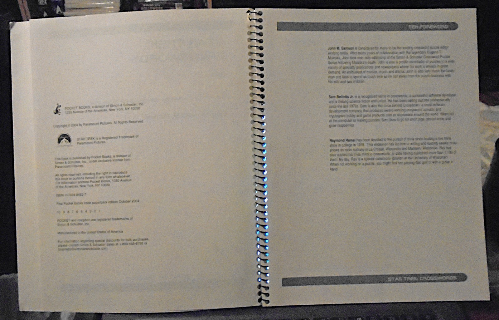 Ultra Rare Star Trek Crosswords Book 4 – John M. Samson – 2004 – Like New