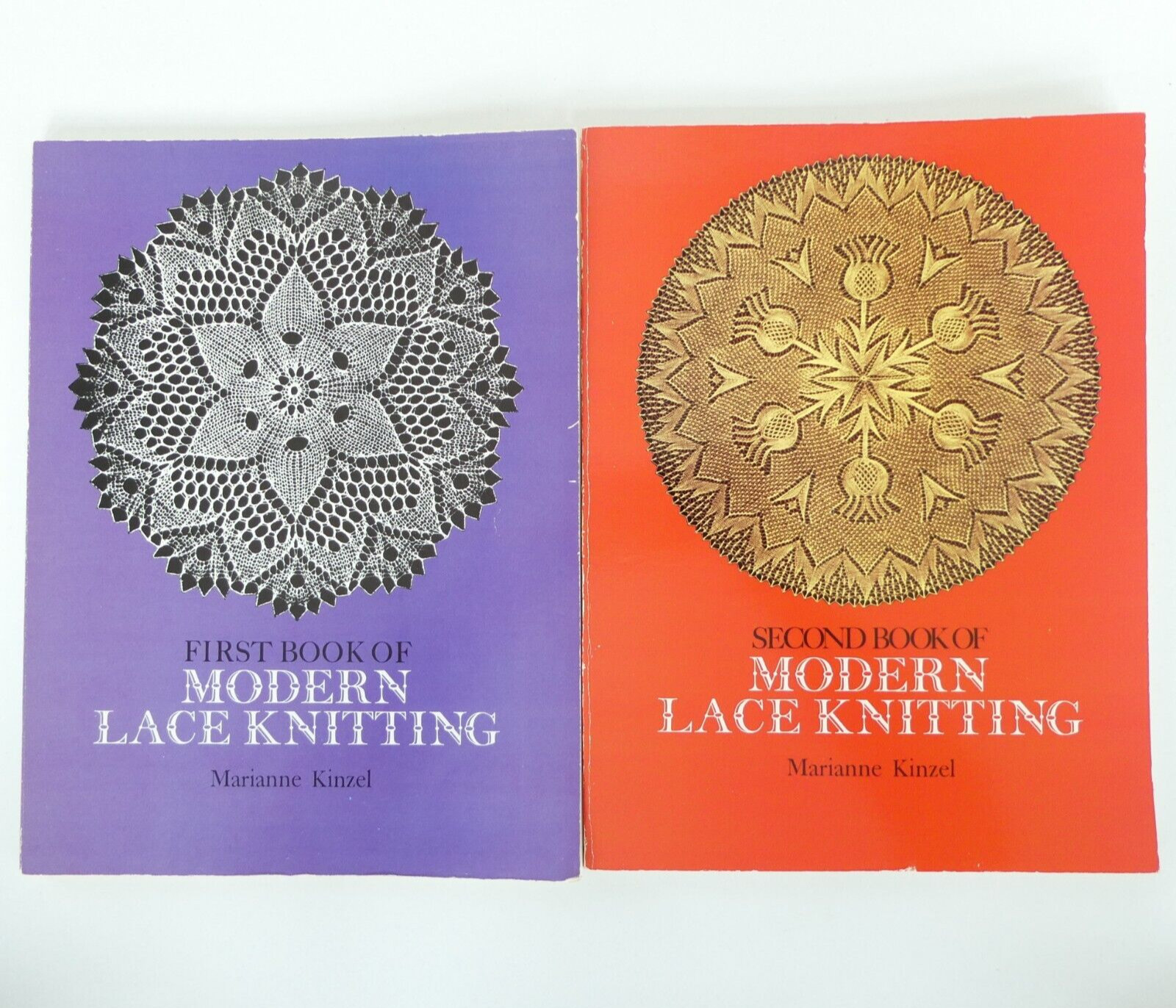Modern Lace Knitting First and Second Books by Marrianne Kinzel Good Condition