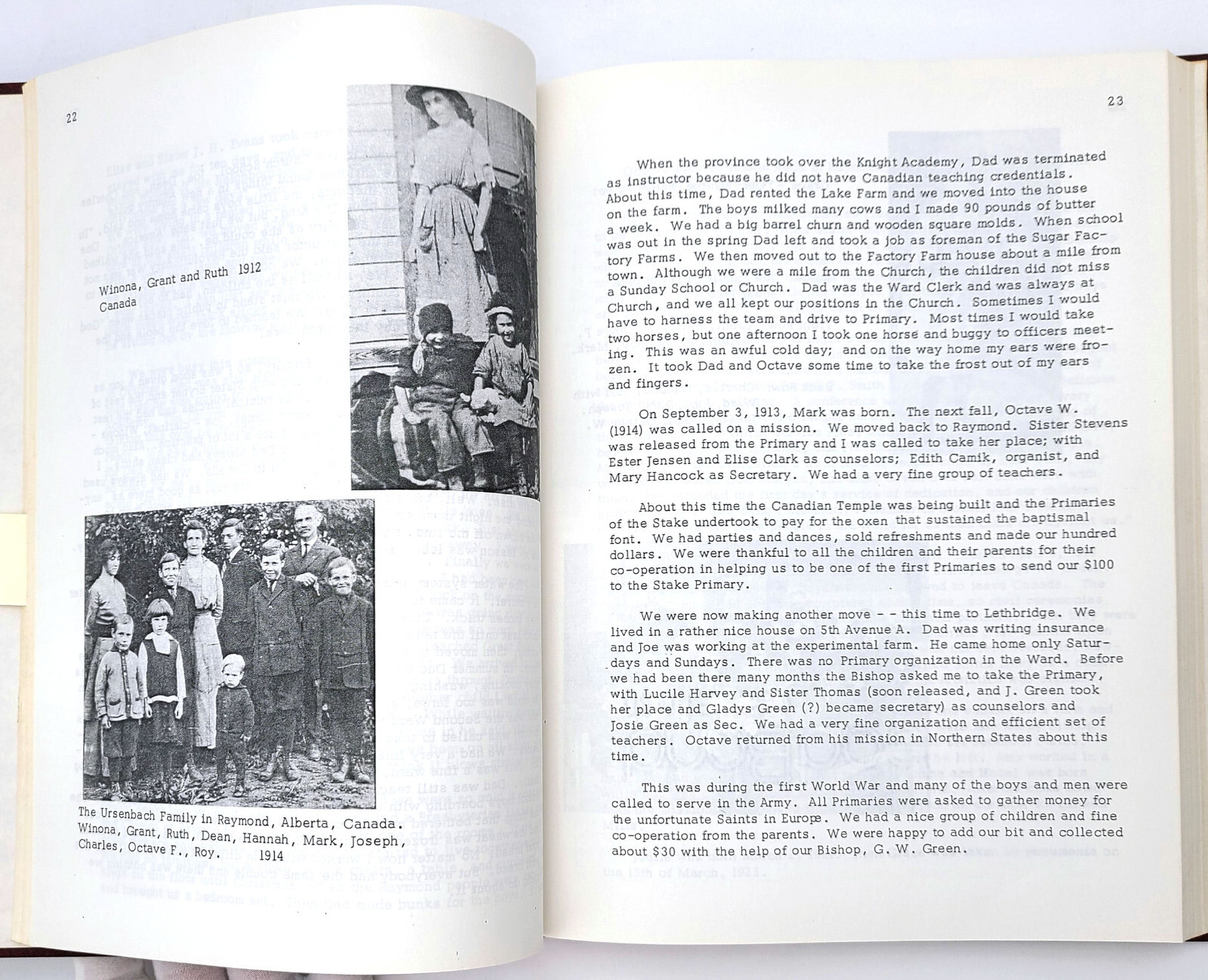 Life History of Octave Frederick Ursenbach and Hannah Maria Turner ~LDS Family