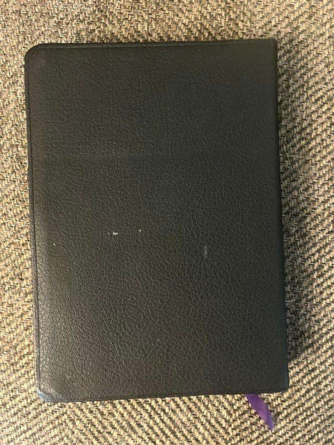 1966 The Methodist Hymnal – black soft leather, gold leaf, purple ribbon