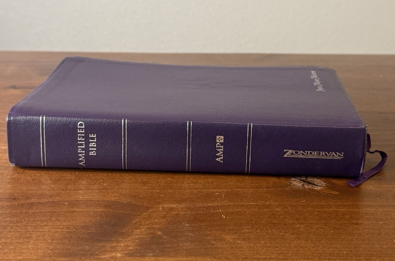 1987 Amplified Everyday Life Bible Joyce Meyer Purple Bonded Leather Indexed
