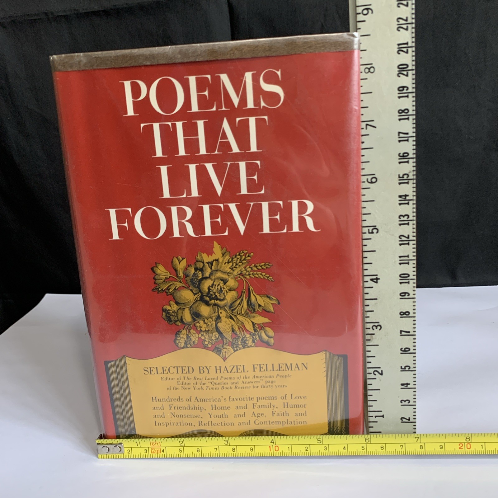 POEMS THAT LIVE FOREVER 1965 Selected by Hazel Felleman Hardback Used
