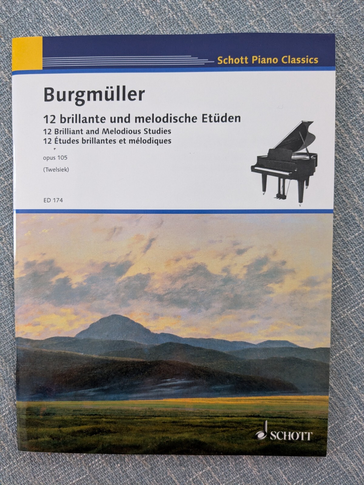 12 Brilliant and Melodious Studies, Op. 105 by Frederic Burgmuller 50 Pages