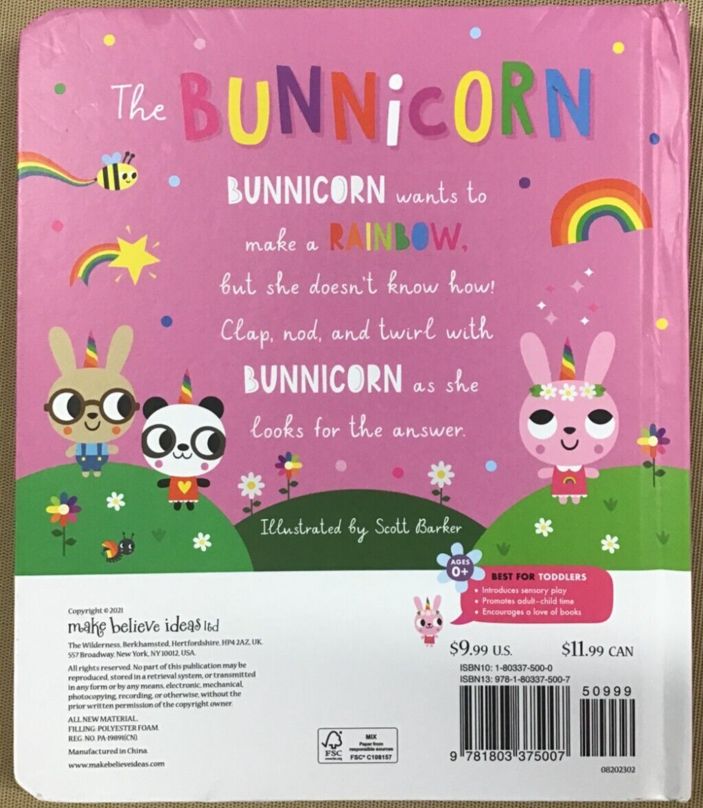 The Bunnicorn (Board Book) by Rosie Greening NEW 📖