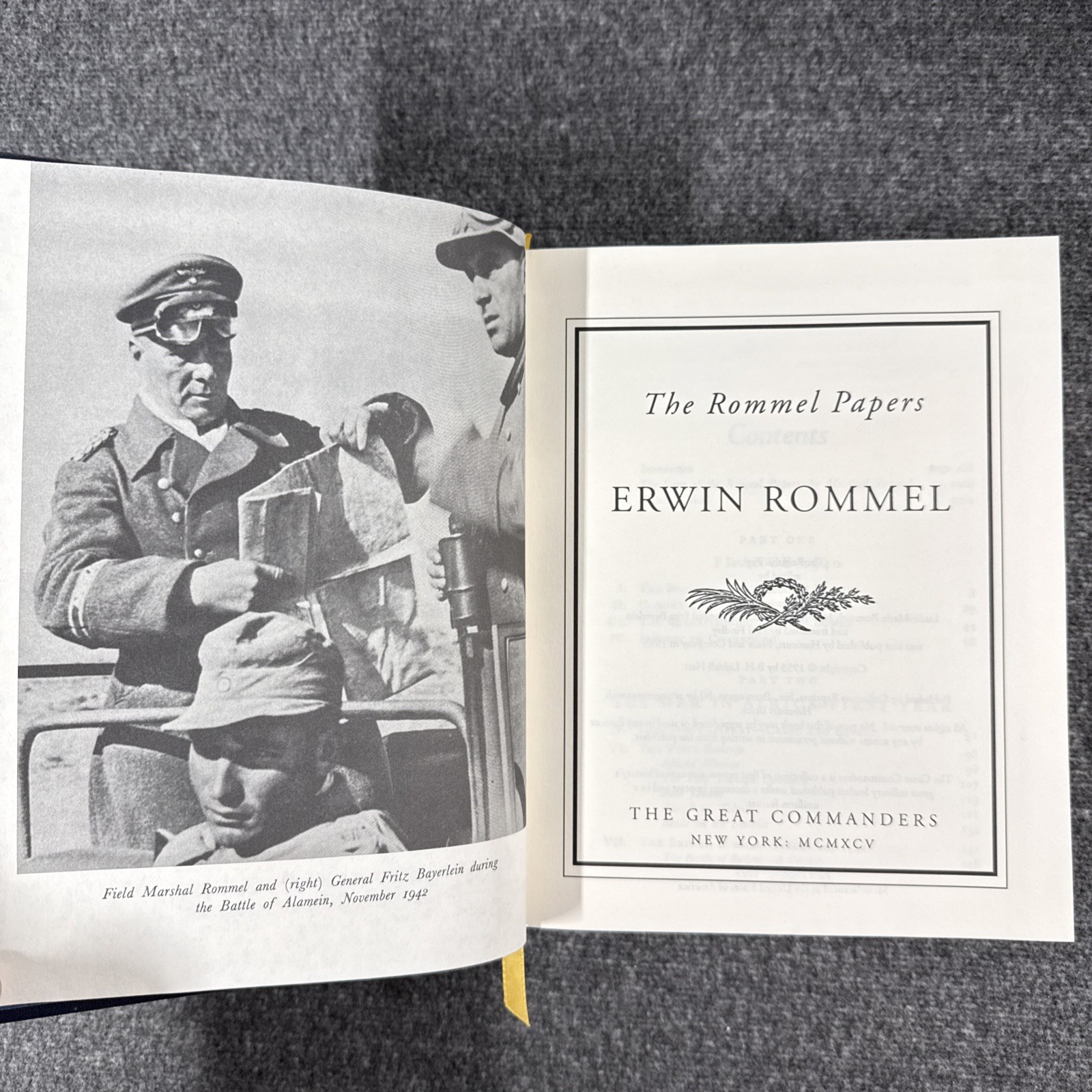 The Rommel Papers The Great Commanders Series 1995 First Printing