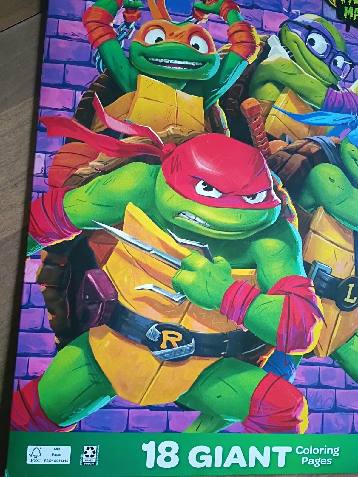 Teenage Mutant Ninja Turtle Giant Coloring Pages by Crayola 18 pages-Nickelodeon
