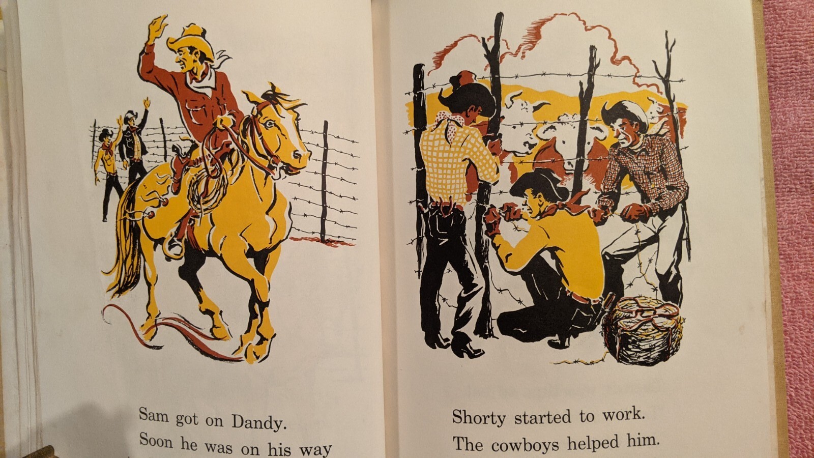 Edna Walker Chandler, COWBOY SAM AND PORKY, Benefic Press, 1961, HB, Acceptable