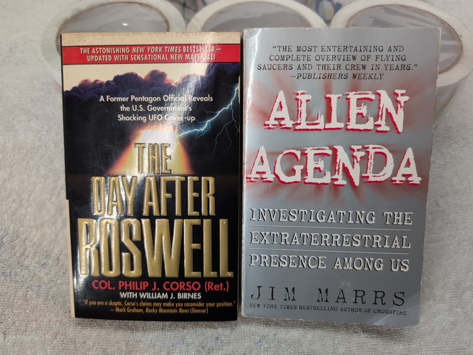 6 Vols! RULE BY SECRECY Jim Marrs + Alien Agenda + THE DAY AFTER ROSWELL 6 Vols!