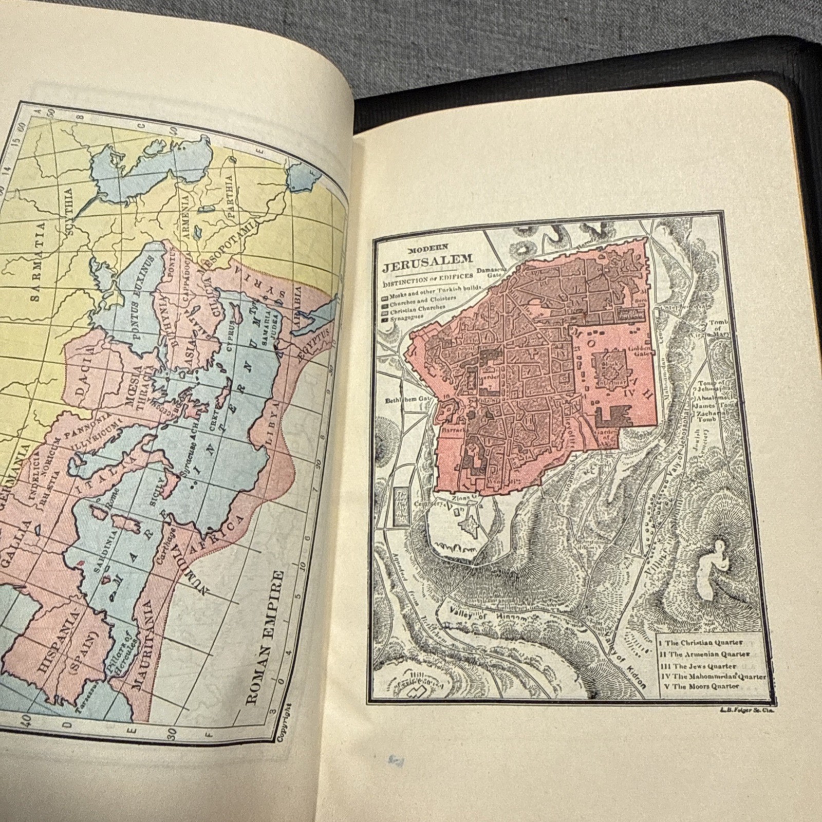 1949 Self Pronouncing National Bible Press AKJV Color Plates EVC
