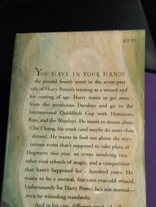 Mary GrandPré Signed Harry Potter Goblet of Fire HC 31st Printing Near Fine