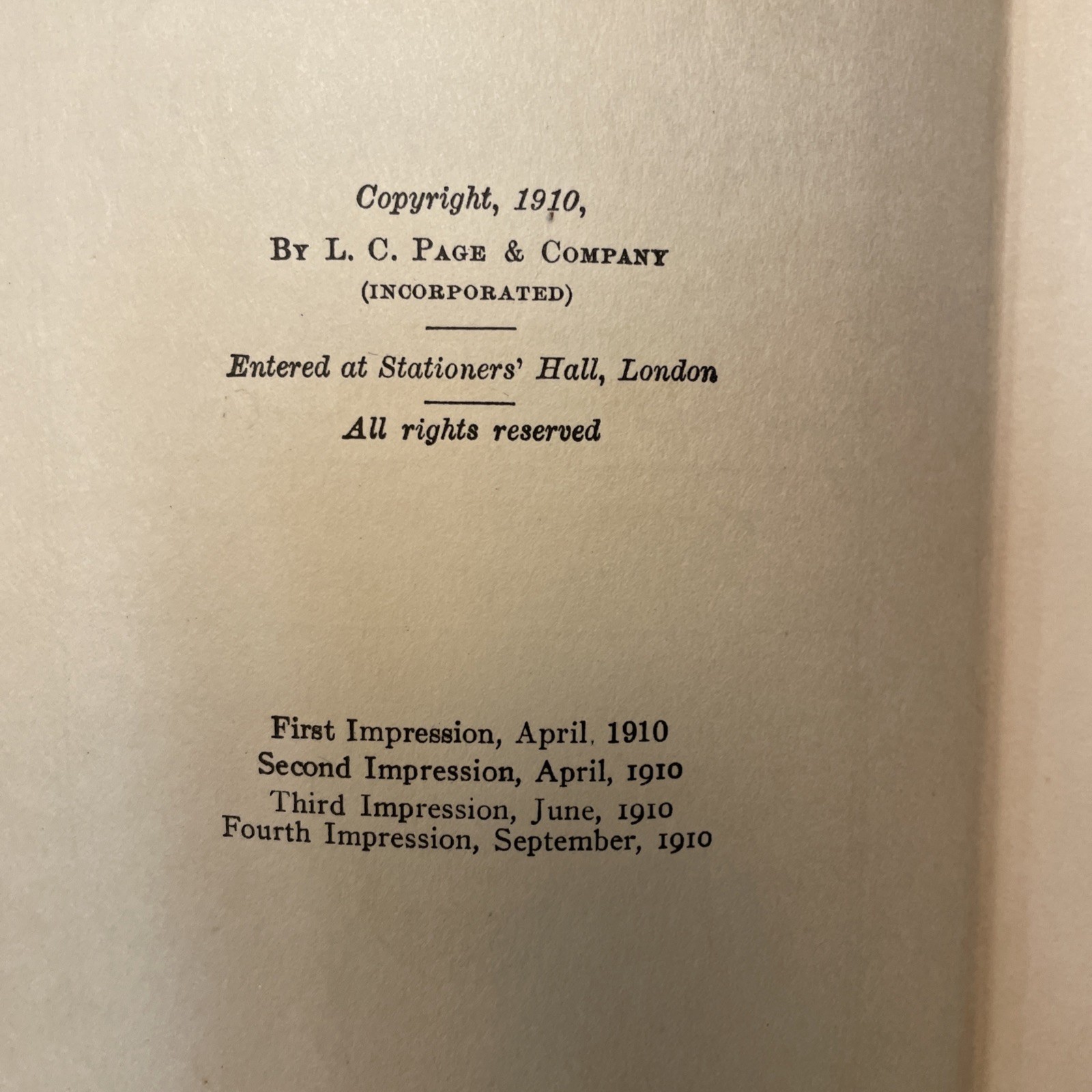 1910 4th IMPRESSION KILMENY OF THE ORCHARD L. M. MONTGOMERY LOOSE SPINE PAGES