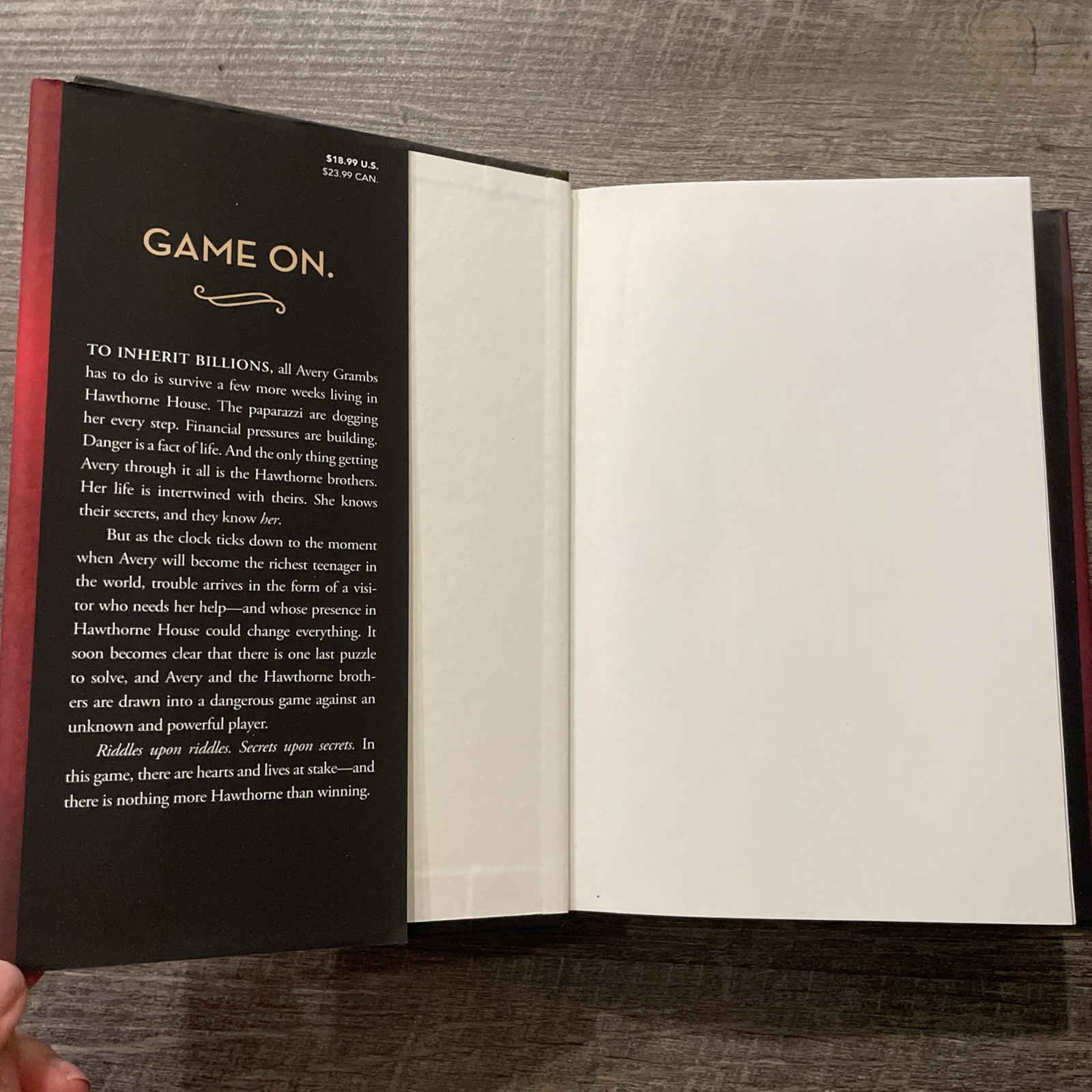 The Final Gambit By Jennifer Lynn Barnes First Edition HC/DJ Like New
