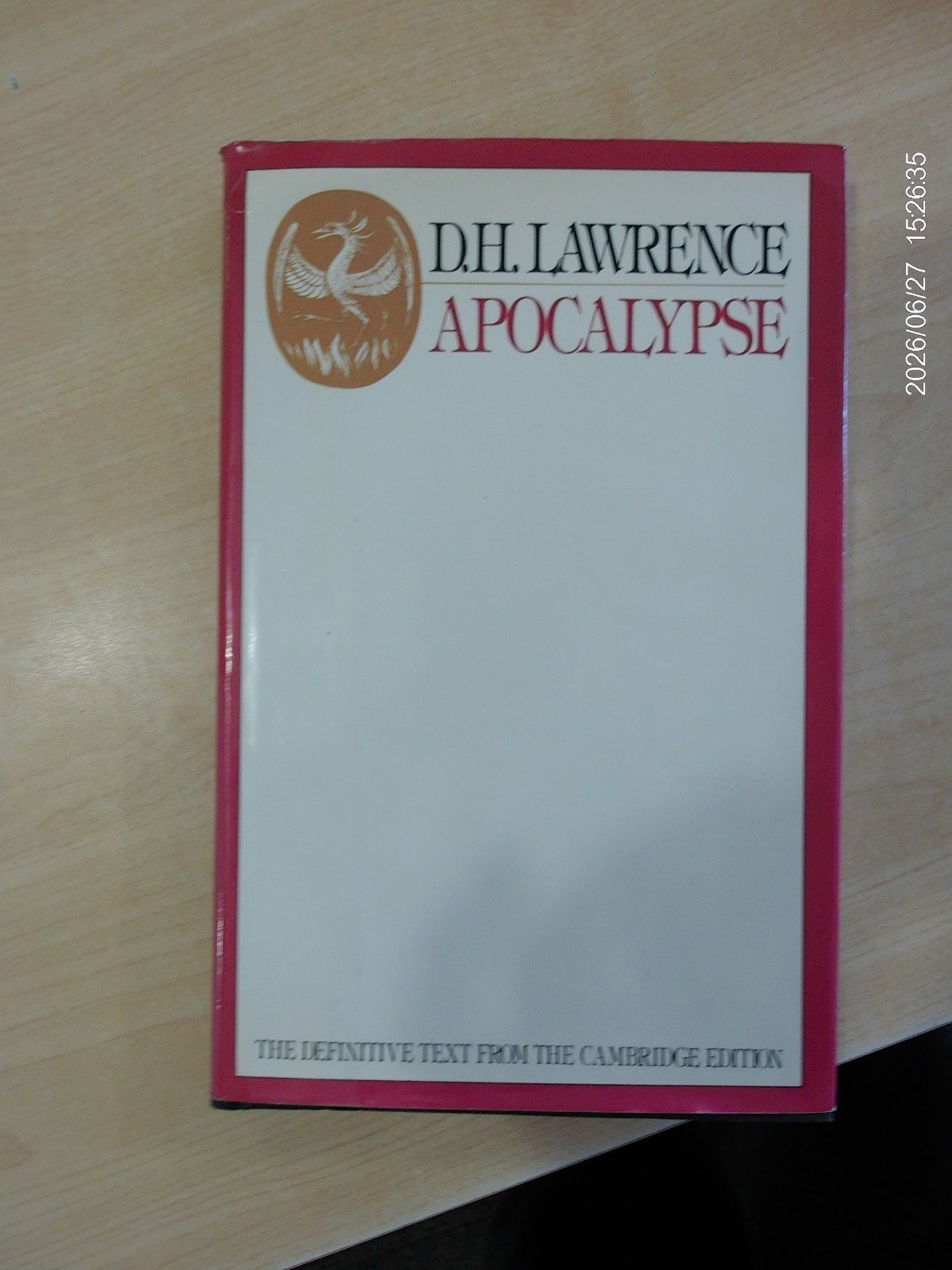 Apocalypse by David Herbert Lawrence (1982, Hardcover)