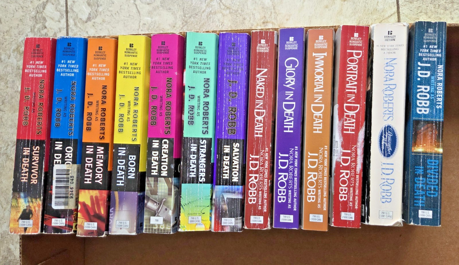 Lot of 13 J.D. Robb In Death Series Paperback Books by Nora Roberts