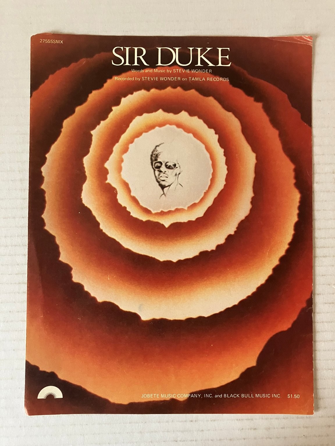 Sir Duke Stevie Wonder 1976 Sheet Music Vintage Pop Soul Jobete Black Bull