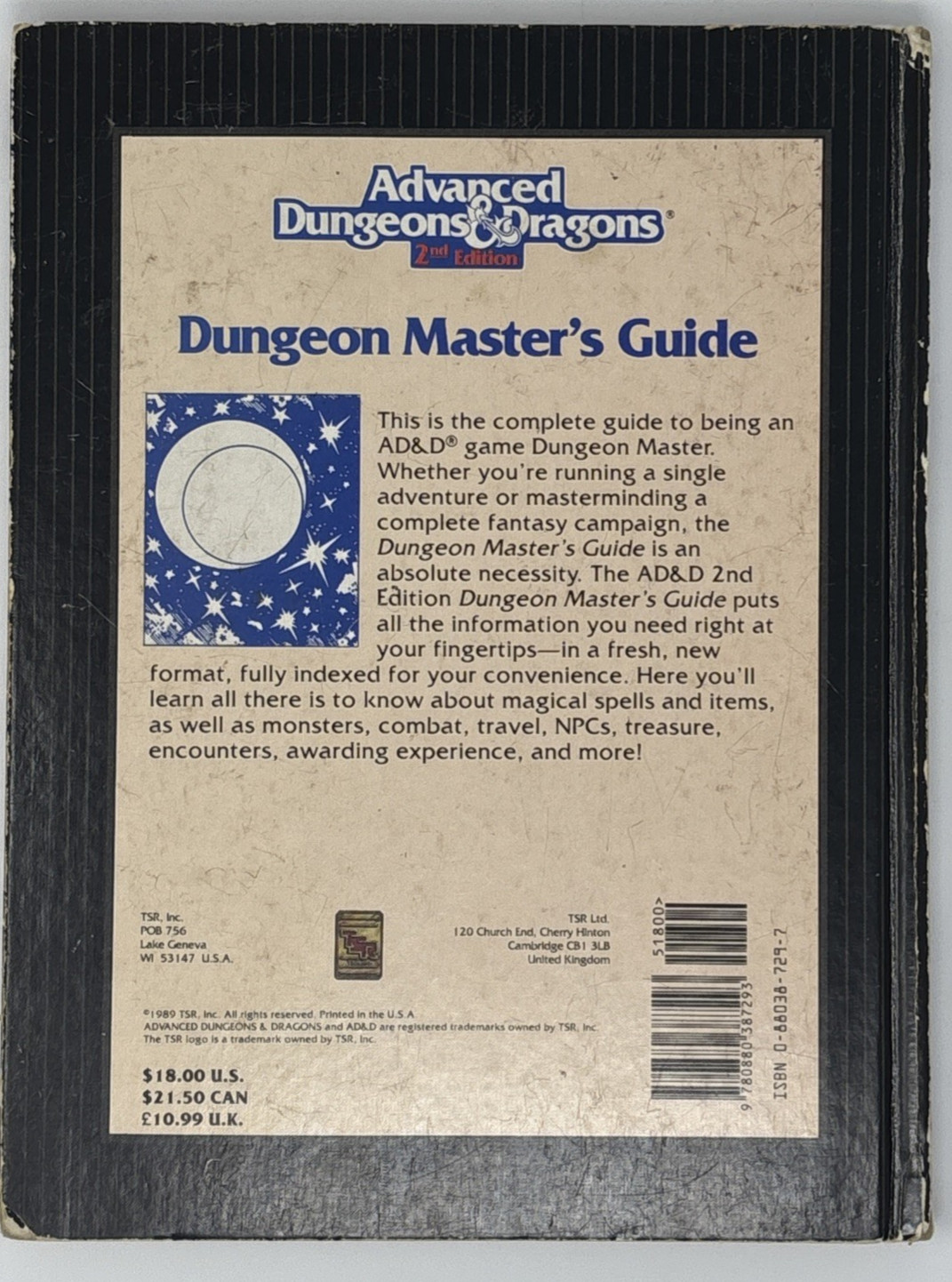 Advanced Dungeons & Dragons Dungeon Master’s Guide 2nd Edition Hardcover