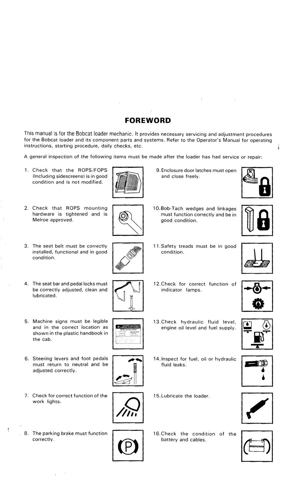 BOBCAT 741 742 742B 743 743B 743DS SERVICE MANUAL – WIRE FASTENED – TOUGH JACKET