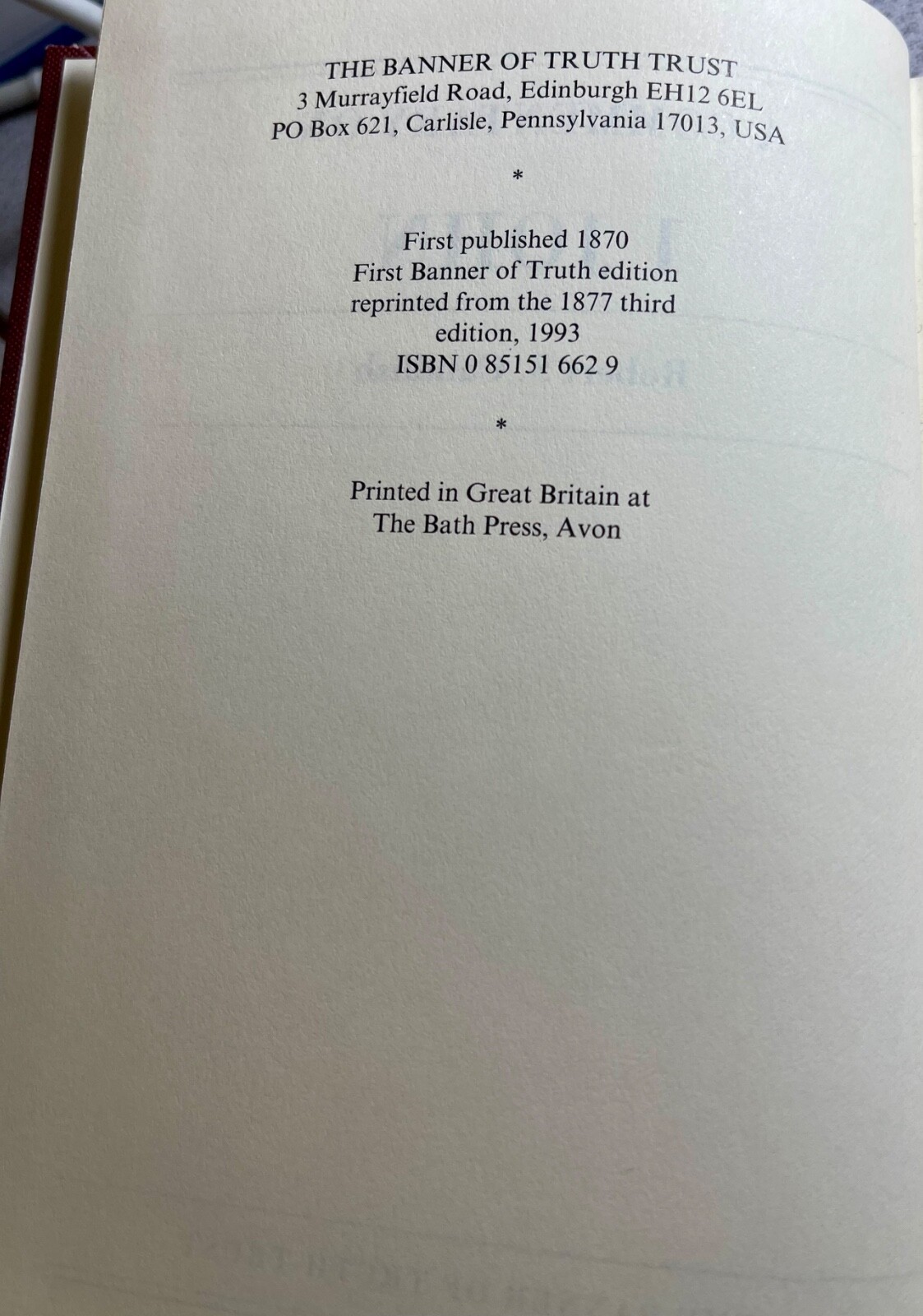 A Commentary on 1 John by Robert S. Candlish – Banner of Truth Trust