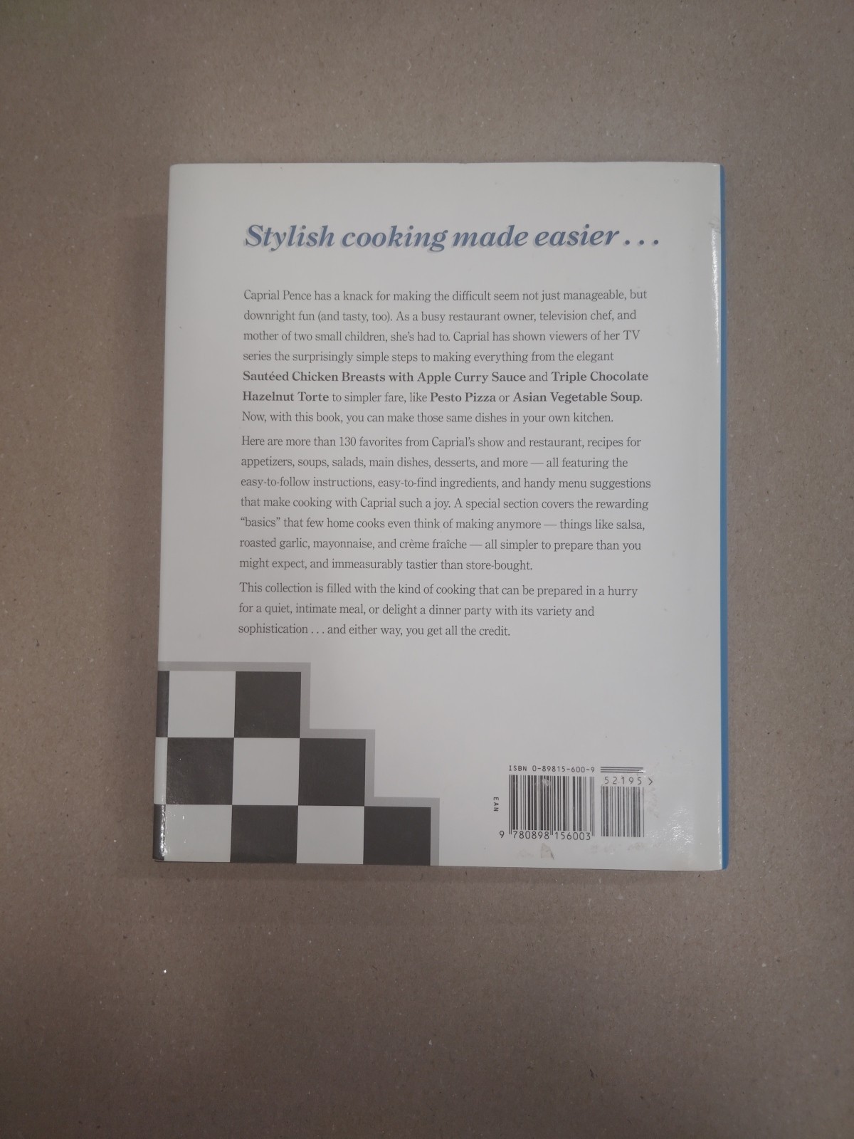 Caprial’s Café Favorites 1994 First Printing Ten Speed Press HC/DJ Clean (FD25)