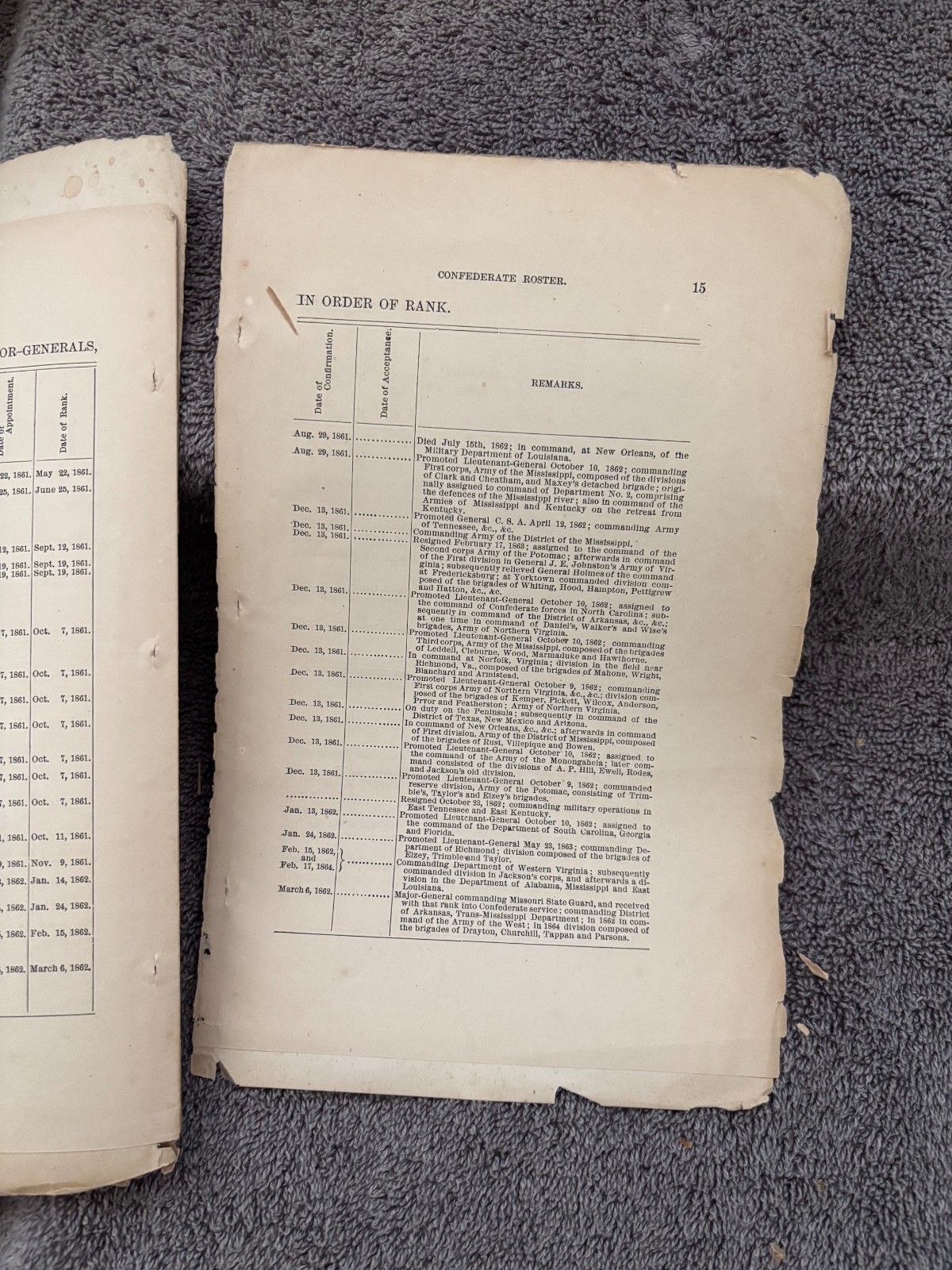 Roster of General Officers by Charles Colcock Jones – Part One of Three Parts