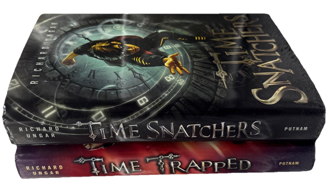 Richard Ungar Lot: 2 Novels – Time Snatchers + Time Trapped – Hardcovers –
